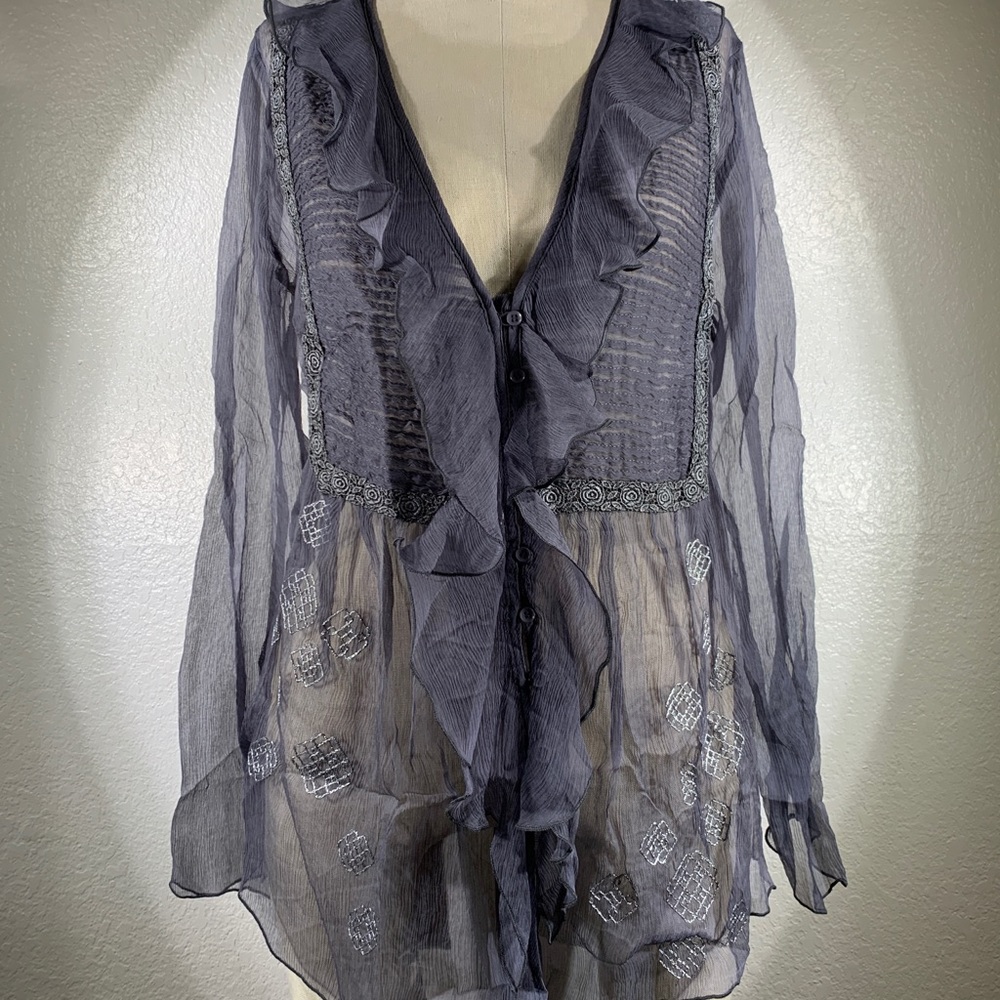 4 Love and Liberty by Johnny Was Anna Pintuck Tunic M NWT